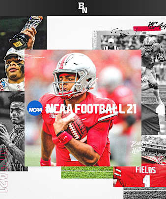 Justin Fields NCAA 21 cover